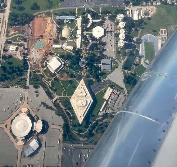 Aerial view of the campus